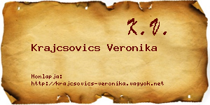Krajcsovics Veronika névjegykártya